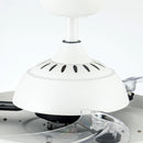 42" Modern Downrod Mount Crystal Ceiling Fan with Lighting and Remote Control