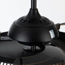 42" Modern Downrod Mount Crystal Ceiling Fan with Lighting and Remote Control