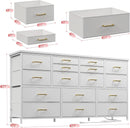 White Dresser TV Stand With Power Outlet And USB 51In Wide
