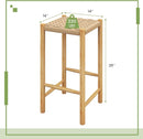 26 Inch Counter Height Wood Bar Stools Set of Two