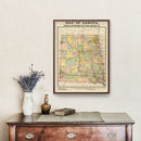 Vintage Map of Dakota Territory 1882