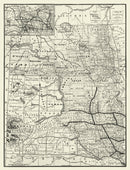 Vintage Map of Dakota Territory 1888