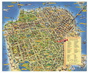 Vintage Map of San Francisco, California 1952