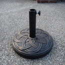 Antique Bronze 33 lbs Round Concrete Umbrella Stand Base Weight