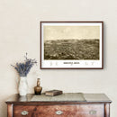 Vintage Map of Amherst, Massachusetts 1886