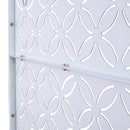 Outdoor & Indoor Privacy Screen Metal Privacy Screen 76' H×48' W, Freestanding Decorative Privacy Screen for Deck Balcony Patio, Privacy Fence Panels for Outside Lawn Garden PS107 WHITE