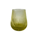 LINE COLORED GLASS GREEN - Set of 6