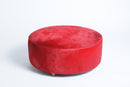 Round Cowhide Ottoman