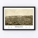 Vintage Map of Amherst, Massachusetts 1886