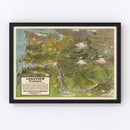 Vintage Map of Seattle, Washington 1923