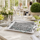 Running Rabbit Glass Top Serving Tray