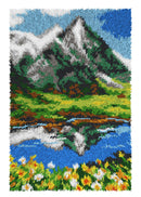 Mountain Landscape Alpine Latch Hook Rug Kit by Orchidea 4262
