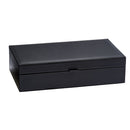 Black Leather Jewelry Box 12" X 6.75"