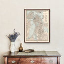 Vintage Map of Boston, Massachusetts 1893