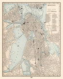 Vintage Map of Boston, Massachusetts 1893