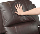 Manual Double Recliner Sofa Brown Leather Match Wall Hugger