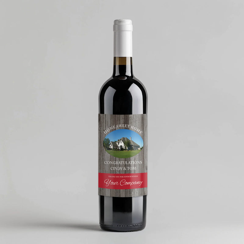 Red Wood Home Broker Wine Label