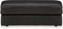 Contemporary Black Cushioned Rectangular Ottoman Finish