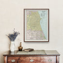 Vintage Map of Chicago, Illinois 1889