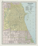 Vintage Map of Chicago, Illinois 1889