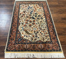 Small Pak Persian Rug 3x5, Peacock Birds Floral
