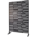 Outdoor & Indoor Privacy Screen Freestanding Decorative Panel Black Steel 76' H x 48' W