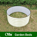 17" Tall x 42" Round Raised Garden Bed, in Ivory