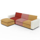 Ainfox L-shaped Module Sofa Oversized Rainbow Sofa With Ottoman
