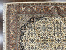 Pak Persian Rug 5x8, Handmade Wool Oriental Carpet, Vintage Rug, Floral Allover, Very Fine 320 KPSI