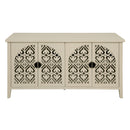 Hollowed-out Cabinet with 4 Doors, American Furniture, Suitable for Bedroom, Living Room, Study