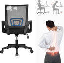 White 44 Inch Desk And Black Mesh Chair Set With Adjustable