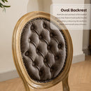 Brown PU Leather Upholstered Dining Chairs Set Of 6