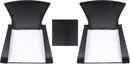 Outdoor Edna Black White Cushion 3 Piece Patio Lounge Set