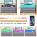 Six Drawer LED Dresser With USB Charging Ports For Bedroom