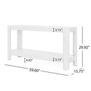 Mirod Modern Farmhouse Console Table,Elegant Minimalist Design with Premium Wood Veneer and Rounded Corners