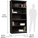Estate Black 5 Shelf Bookcase 35.28 x 13.23 x 69.76 Inches