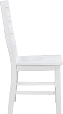 White Farmhouse Dining Chairs Set of 2 With Footrest