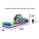 42FT Commercial Inflatable Obstacle Course With Dual Water Slide (SAK31587)