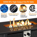 Alora 43-Inch 50K BTU Outdoor Patio Propane Gas Fire Pit Table (SAK18745)