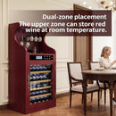 Nuvia Luxury 43-Bottle Freestanding Low Noise Wine Cooler Cabinet (SAK56084)