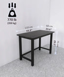 43 Inch Home Office Desk With Heavy Duty Steel Frame