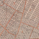 Vintage Map of New York City, New York 1845