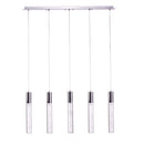 Acrylic Cylinder Chandelier // 5 Light