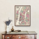 Vintage Map of New York City, New York 1873