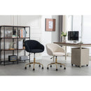 Mesh Fabric Home Office 360Swivel Chair Adjustable Height With Gold Metal Base,Black