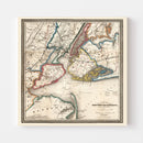 Vintage Map of New York City, New York 1836