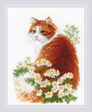 Ginger Meow Counted Cross Stitch Kit by Riolis R2110