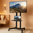 Mobile TV Cart 32 to 83 Inch Adjustable Height Tilt