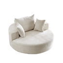 55''L Chenille Foam Single Swivel Chair, Fluffy Modern Sleeper, 360 Degree Swivel Chair for Living Room, Bedroom, Lounge and Projection Room