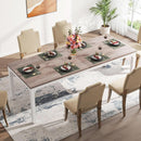 78 Inch Rustic Wood Dining Table Rectangular For Kitchen